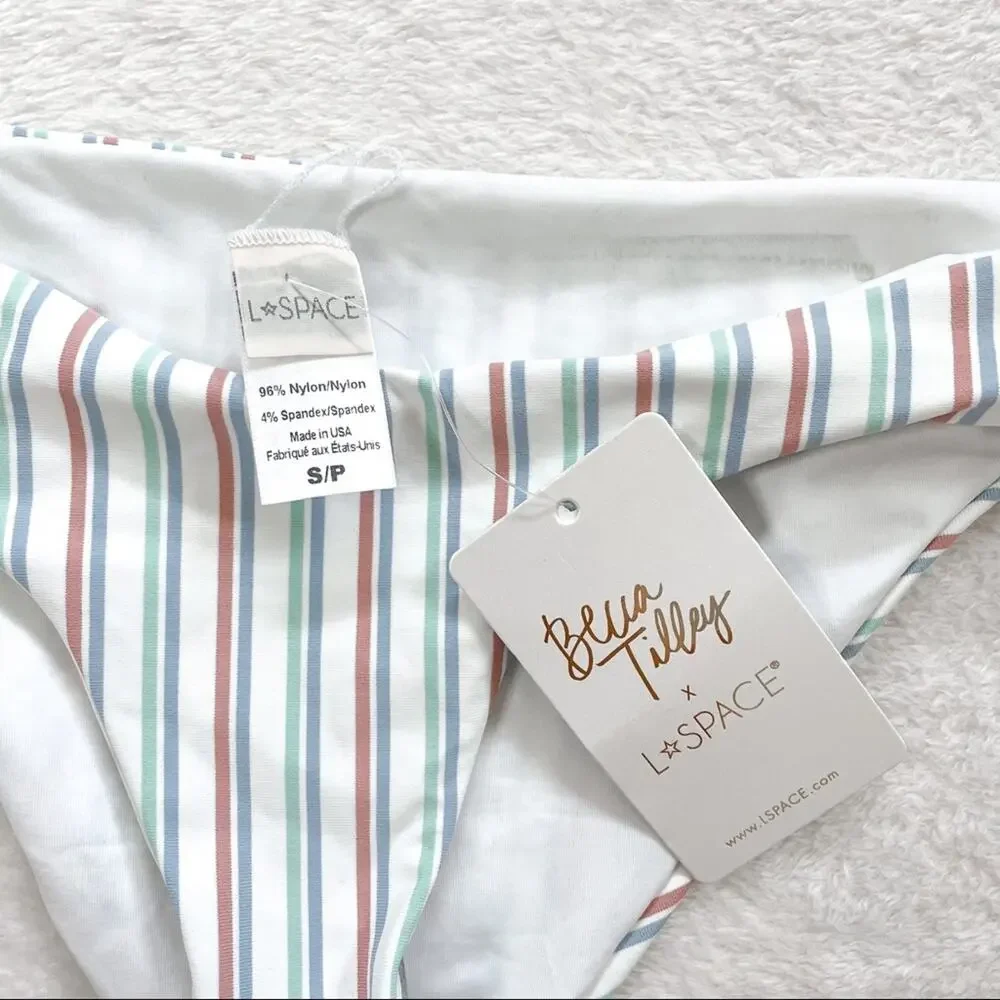 L*SPACE x Becca Tilley‎ Pastel Striped Bikini Bottoms